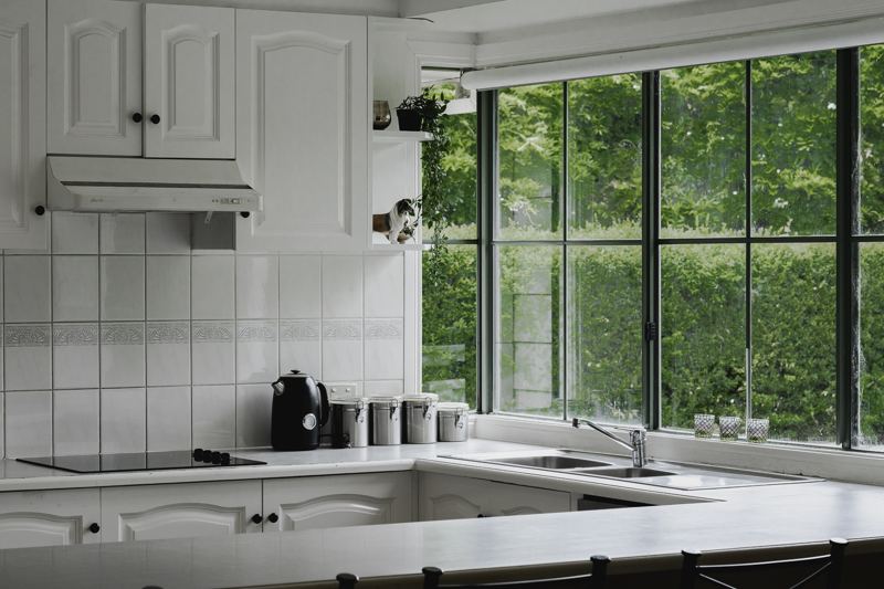 Kitchen bench by the window